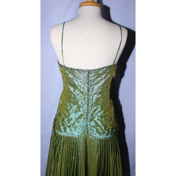 MayQueen #528 Pleated Taffeta Prom or Ball Gown-Size 2X-SAGE GREEN-NEW With Tags - Picture 5 of 6